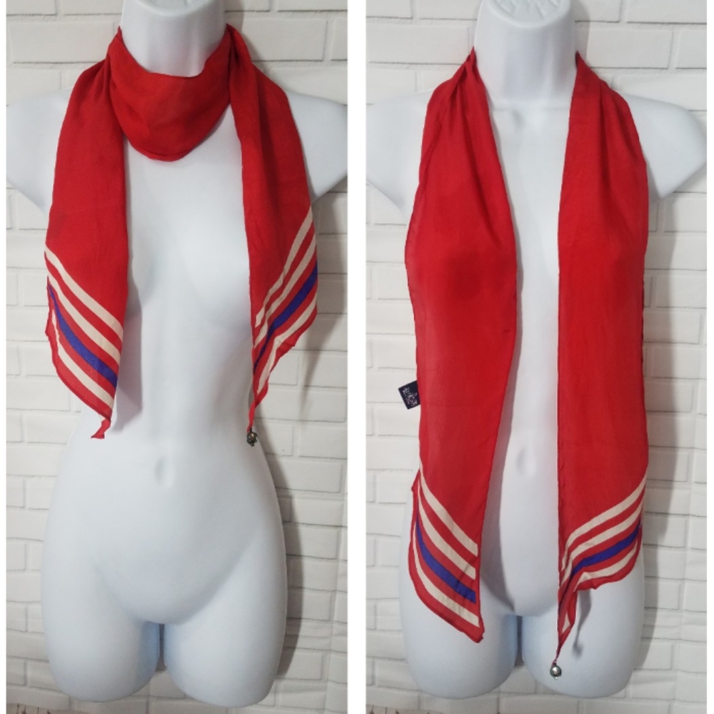 Honey 100% Silk Red Scarf